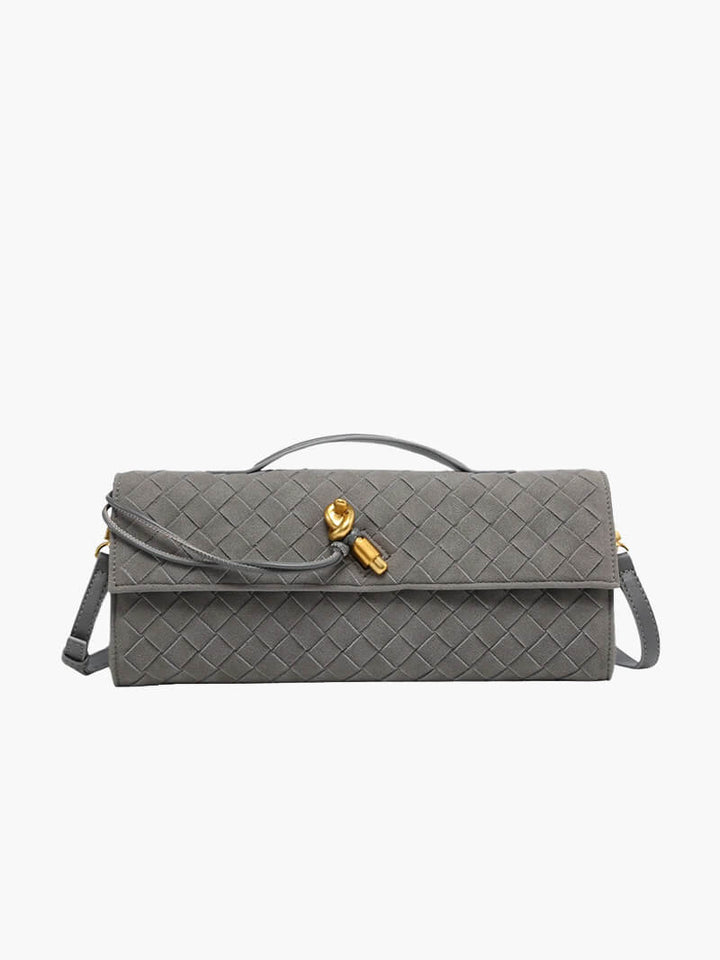 Bolsa Clutch Trançada Camurça Paige