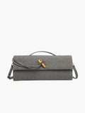 Bolsa Clutch Trançada Camurça Paige