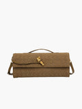 Bolsa Clutch Trançada Camurça Paige